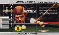Steve Davis Snooker ZX Spectrum  box art